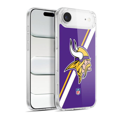 NFL Minnesota Vikings Logo Stripes Soft Gel Case for Apple iPhone 17 Air
