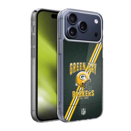 NFL Green Bay Packers Logo Art Football Stripes Soft Gel Case for Apple iPhone 17 Pro Max