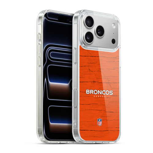 NFL Denver Broncos Logo Distressed Look Soft Gel Case for Apple iPhone 17 Pro Max