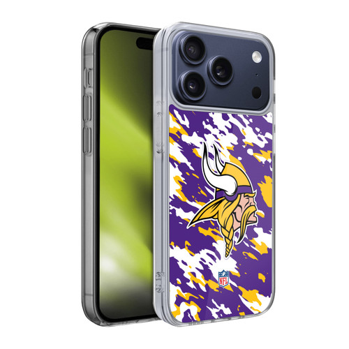 NFL Minnesota Vikings Logo Camou Soft Gel Case for Apple iPhone 17 Pro