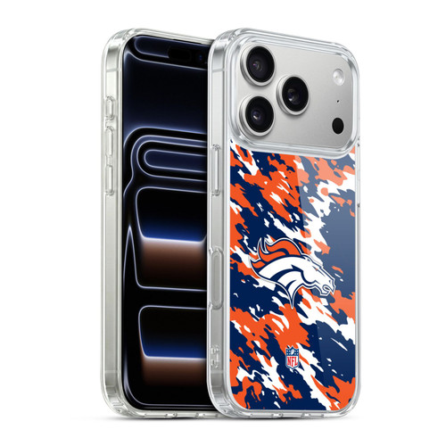 NFL Denver Broncos Logo Camou Soft Gel Case for Apple iPhone 17 Pro