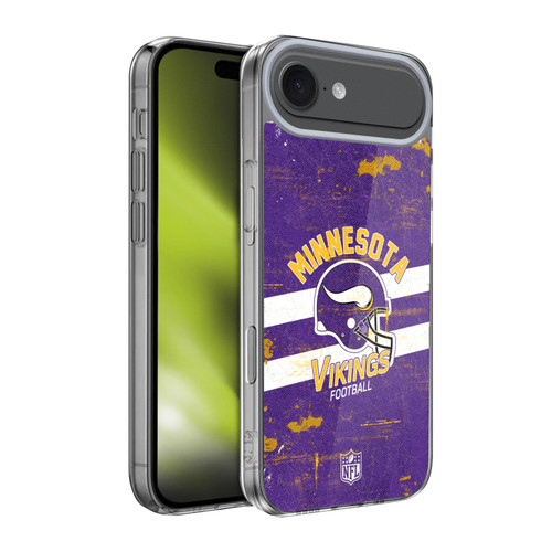 NFL Minnesota Vikings Logo Art Helmet Distressed Soft Gel Case for Apple iPhone 17 Air