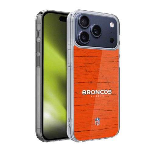 NFL Denver Broncos Logo Distressed Look Soft Gel Case for Apple iPhone 17 Pro