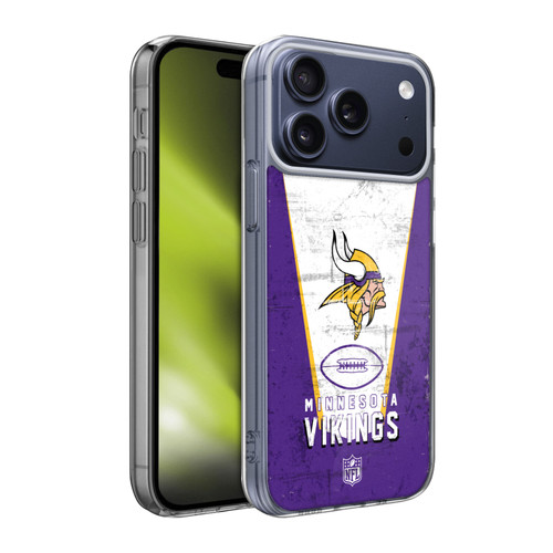 NFL Minnesota Vikings Logo Art Banner Soft Gel Case for Apple iPhone 17 Pro Max