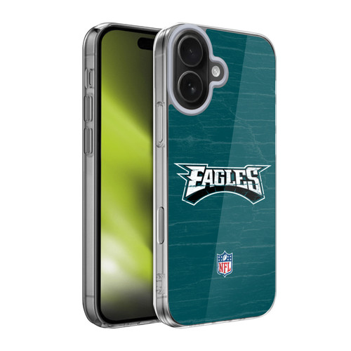 NFL Philadelphia Eagles Logo Distressed Look Soft Gel Case for Apple iPhone 17
