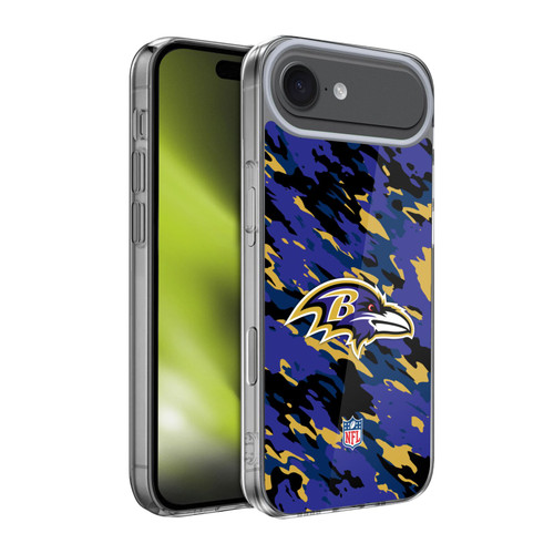 NFL Baltimore Ravens Logo Camou Soft Gel Case for Apple iPhone 17 Air