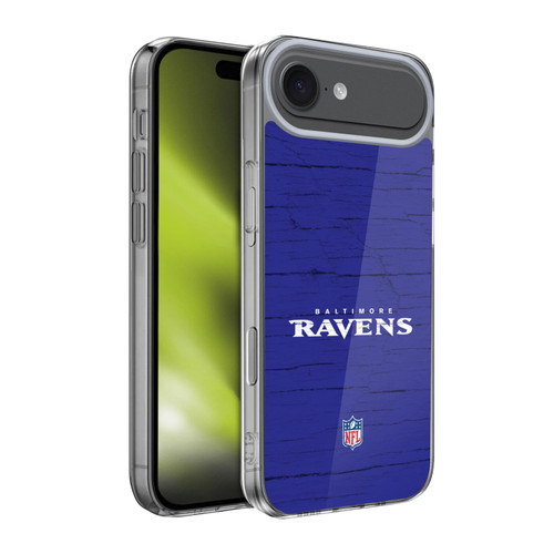 NFL Baltimore Ravens Logo Distressed Look Soft Gel Case for Apple iPhone 17 Air