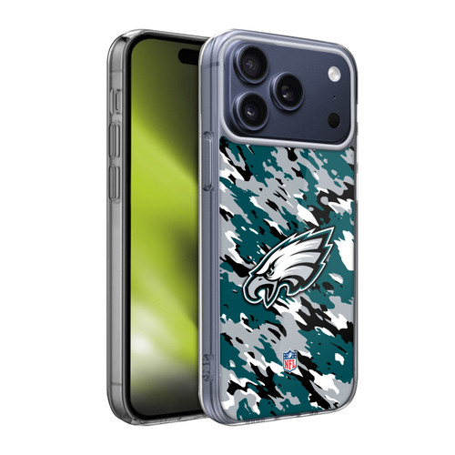 NFL Philadelphia Eagles Logo Camou Soft Gel Case for Apple iPhone 17 Pro Max