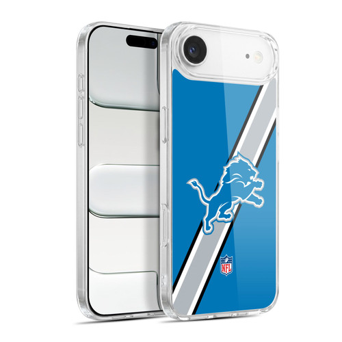 NFL Detroit Lions Logo Stripes Soft Gel Case for Apple iPhone 17 Air