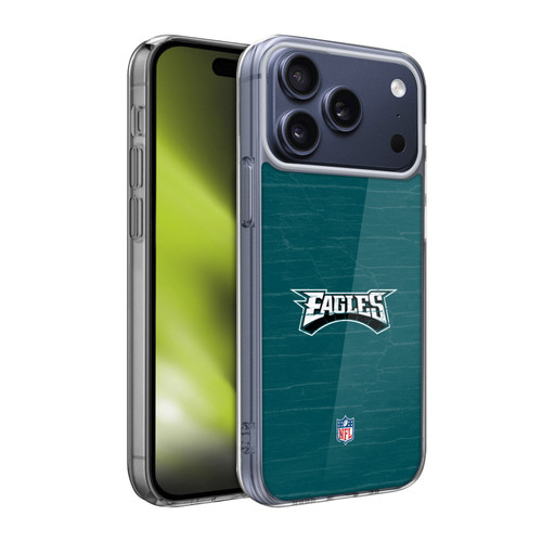 NFL Philadelphia Eagles Logo Distressed Look Soft Gel Case for Apple iPhone 17 Pro Max