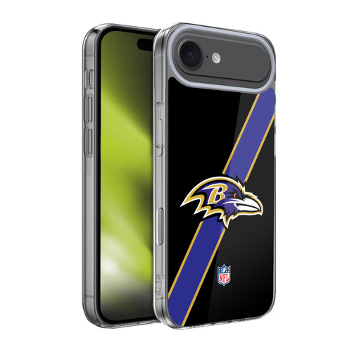 NFL Baltimore Ravens Logo Stripes Soft Gel Case for Apple iPhone 17 Air
