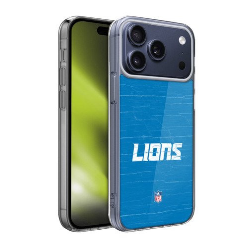 NFL Detroit Lions Logo Distressed Look Soft Gel Case for Apple iPhone 17 Pro Max