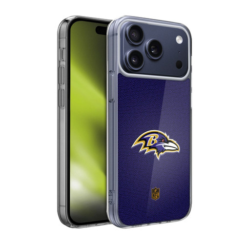 NFL Baltimore Ravens Logo Football Soft Gel Case for Apple iPhone 17 Pro Max