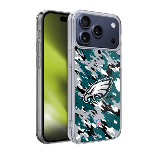 NFL Philadelphia Eagles Logo Camou Soft Gel Case for Apple iPhone 17 Pro