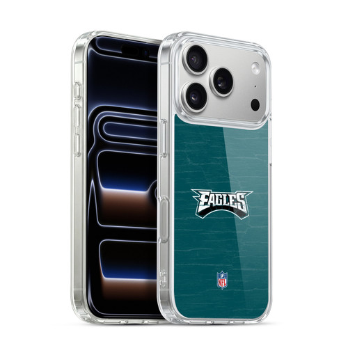 NFL Philadelphia Eagles Logo Distressed Look Soft Gel Case for Apple iPhone 17 Pro