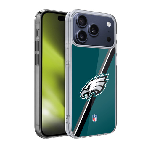 NFL Philadelphia Eagles Logo Stripes Soft Gel Case for Apple iPhone 17 Pro