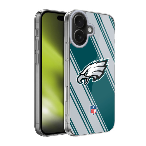 NFL Philadelphia Eagles Artwork Stripes Soft Gel Case for Apple iPhone 17