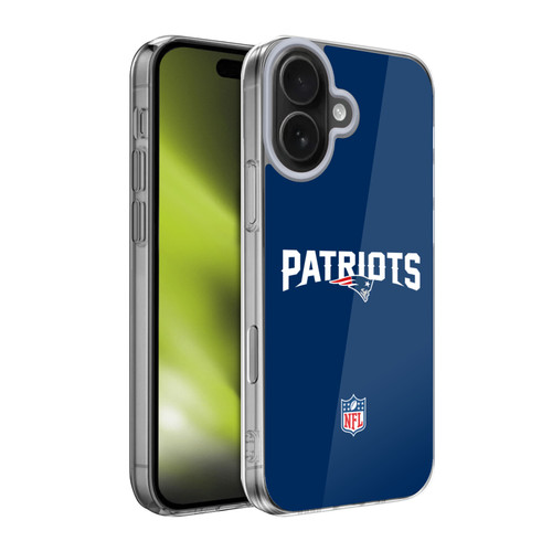 NFL New England Patriots Logo Plain Soft Gel Case for Apple iPhone 17