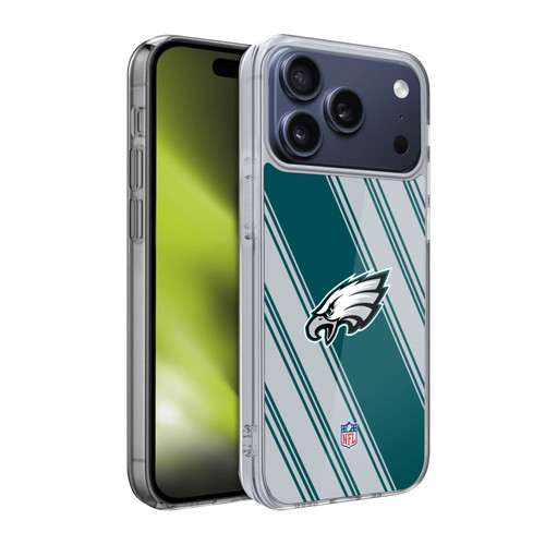 NFL Philadelphia Eagles Artwork Stripes Soft Gel Case for Apple iPhone 17 Pro