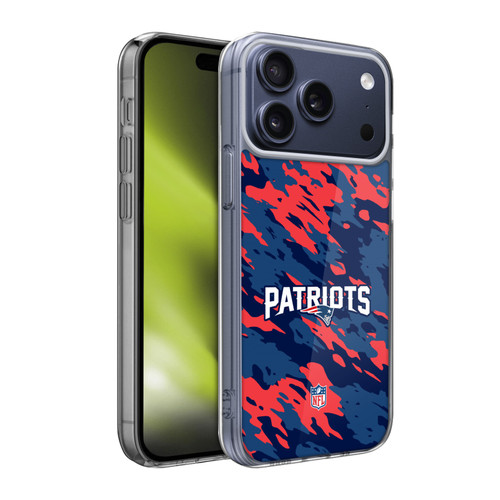 NFL New England Patriots Logo Camou Soft Gel Case for Apple iPhone 17 Pro Max