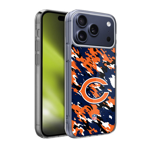 NFL Chicago Bears Logo Camou Soft Gel Case for Apple iPhone 17 Pro Max
