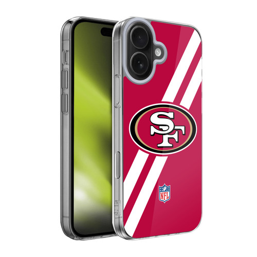 NFL San Francisco 49Ers Logo Stripes Soft Gel Case for Apple iPhone 17