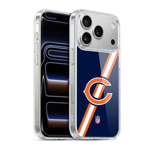 NFL Chicago Bears Logo Stripes Soft Gel Case for Apple iPhone 17 Pro