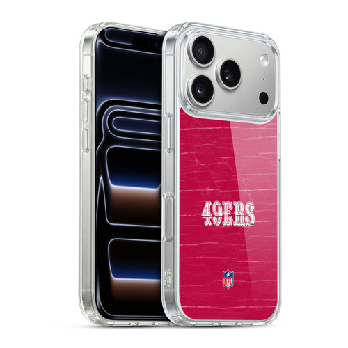 NFL San Francisco 49Ers Logo Distressed Look Soft Gel Case for Apple iPhone 17 Pro