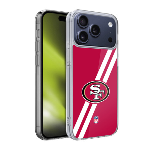 NFL San Francisco 49Ers Logo Stripes Soft Gel Case for Apple iPhone 17 Pro