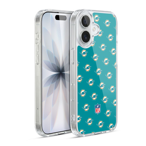 NFL Miami Dolphins Artwork Patterns Soft Gel Case for Apple iPhone 17