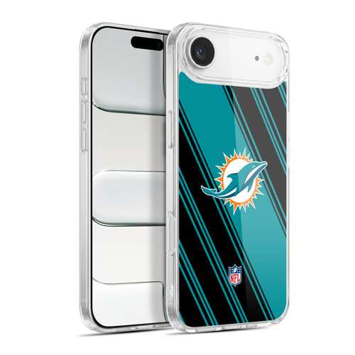 NFL Miami Dolphins Artwork Stripes Soft Gel Case for Apple iPhone 17 Air