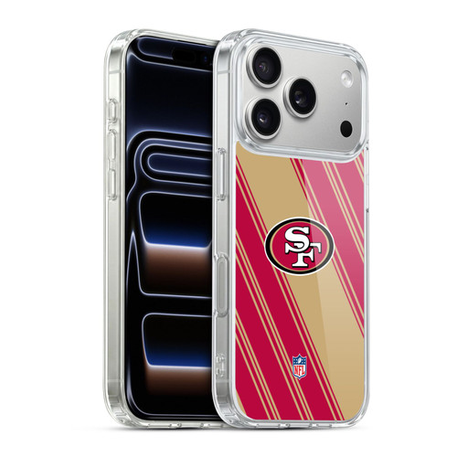 NFL San Francisco 49ers Artwork Stripes Soft Gel Case for Apple iPhone 17 Pro