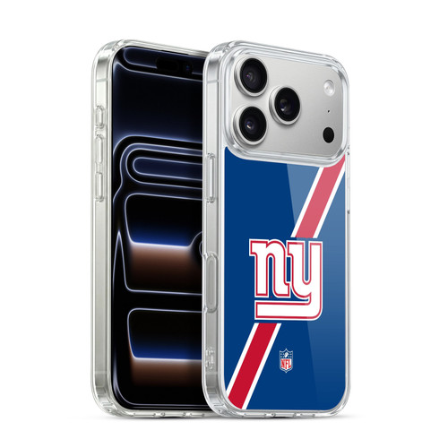 NFL New York Giants Logo Stripes Soft Gel Case for Apple iPhone 17 Pro