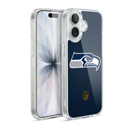 NFL Seattle Seahawks Logo Football Soft Gel Case for Apple iPhone 17