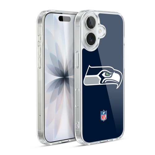 NFL Seattle Seahawks Logo Plain Soft Gel Case for Apple iPhone 17