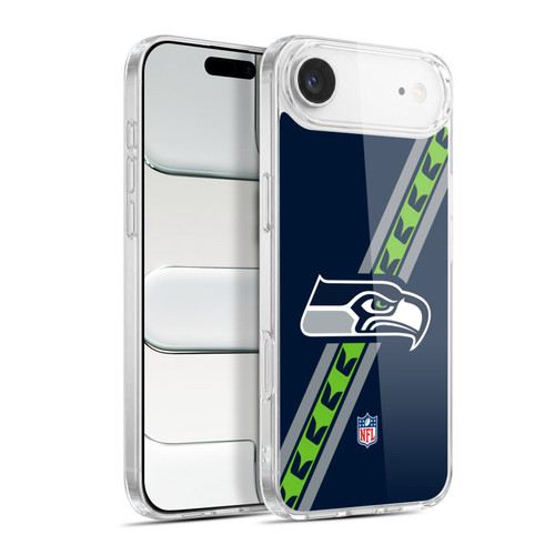 NFL Seattle Seahawks Logo Stripes Soft Gel Case for Apple iPhone 17 Air
