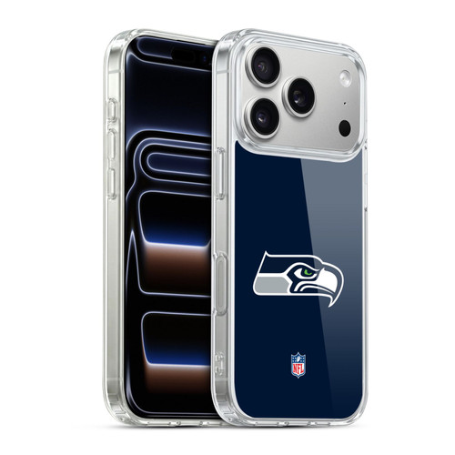 NFL Seattle Seahawks Logo Plain Soft Gel Case for Apple iPhone 17 Pro