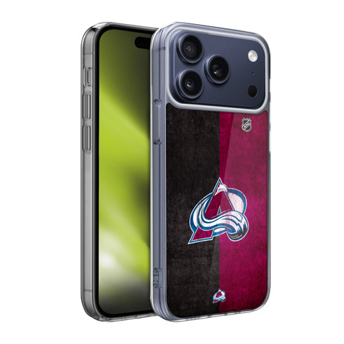 NHL Colorado Avalanche Half Distressed Soft Gel Case for Apple iPhone 17 Pro Max
