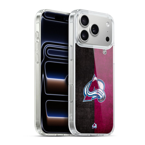 NHL Colorado Avalanche Half Distressed Soft Gel Case for Apple iPhone 17 Pro Max