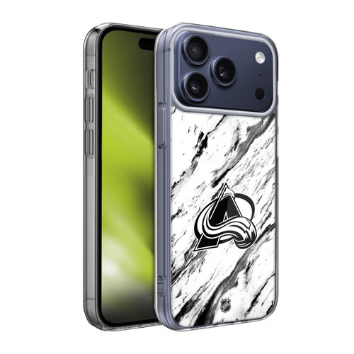 NHL Colorado Avalanche Marble Soft Gel Case for Apple iPhone 17 Pro Max