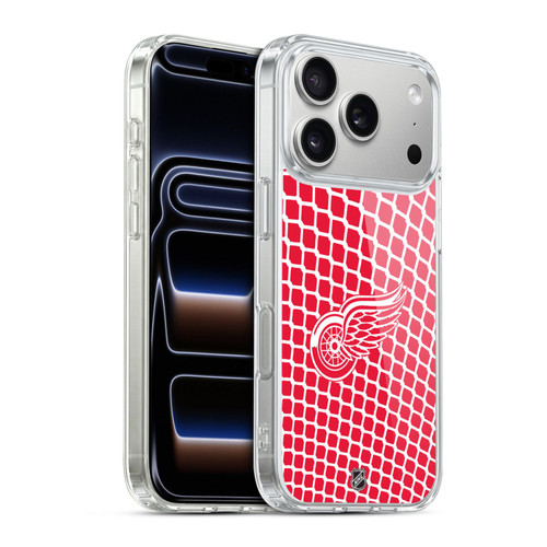 NHL Detroit Red Wings Net Pattern Soft Gel Case for Apple iPhone 17 Pro