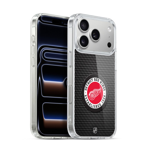 NHL Detroit Red Wings Puck Texture Soft Gel Case for Apple iPhone 17 Pro