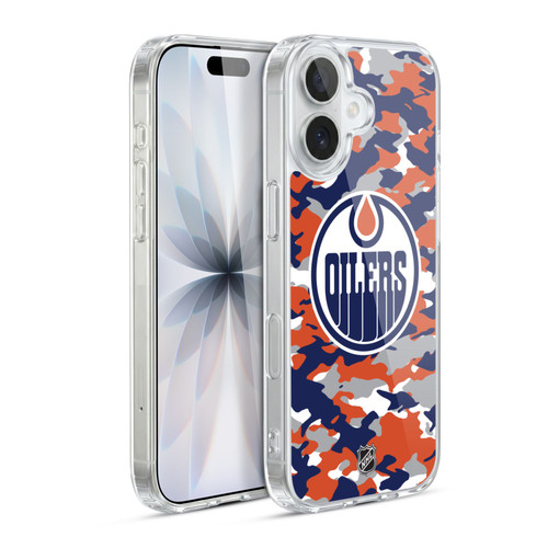 NHL Edmonton Oilers Camouflage Soft Gel Case for Apple iPhone 17