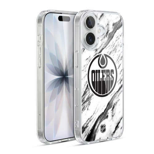 NHL Edmonton Oilers Marble Soft Gel Case for Apple iPhone 17