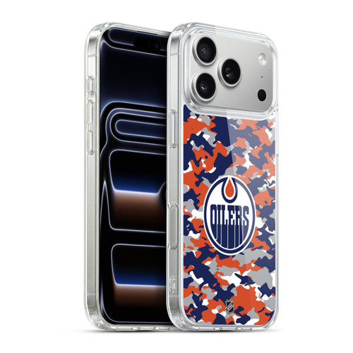 NHL Edmonton Oilers Camouflage Soft Gel Case for Apple iPhone 17 Pro Max
