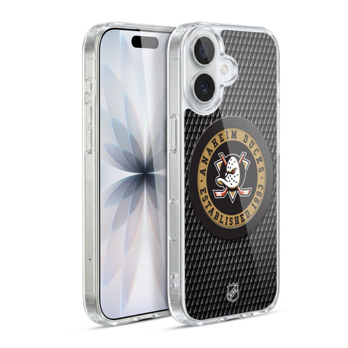 NHL Anaheim Ducks Puck Texture Soft Gel Case for Apple iPhone 17