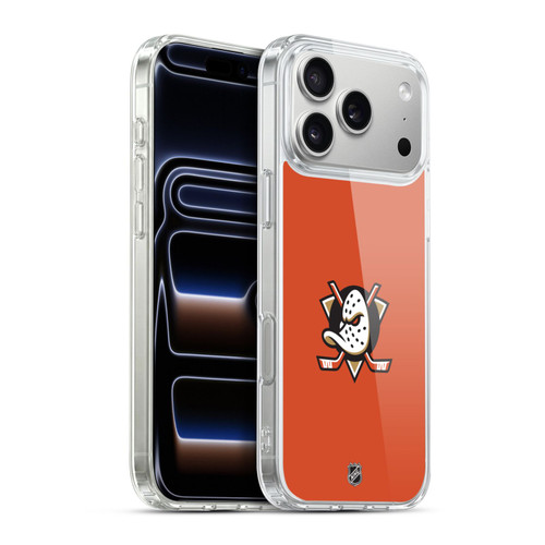 NHL Anaheim Ducks Plain Soft Gel Case for Apple iPhone 17 Pro Max