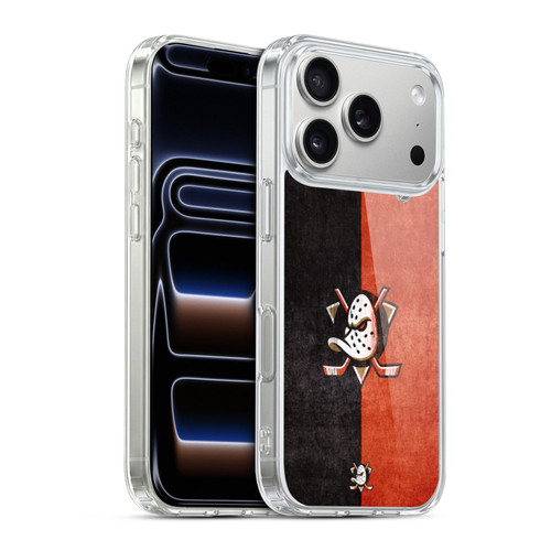 NHL Anaheim Ducks Half Distressed Soft Gel Case for Apple iPhone 17 Pro