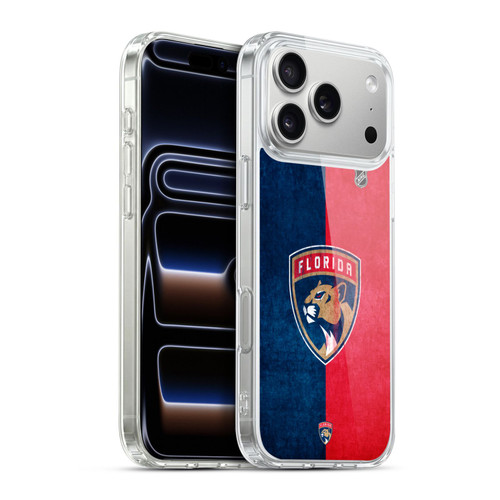 NHL Florida Panthers Half Distressed Soft Gel Case for Apple iPhone 17 Pro Max