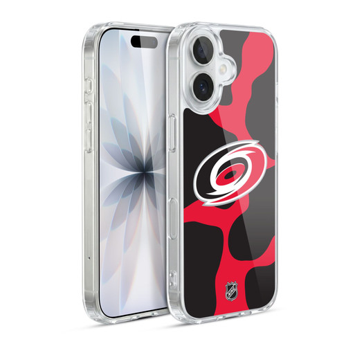 NHL Carolina Hurricanes Cow Pattern Soft Gel Case for Apple iPhone 17